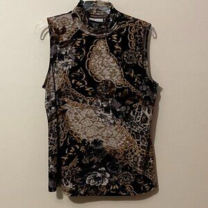 LIKE NEW} Susan Graver High Neck, Liquid Knit Blouse/ Size - M